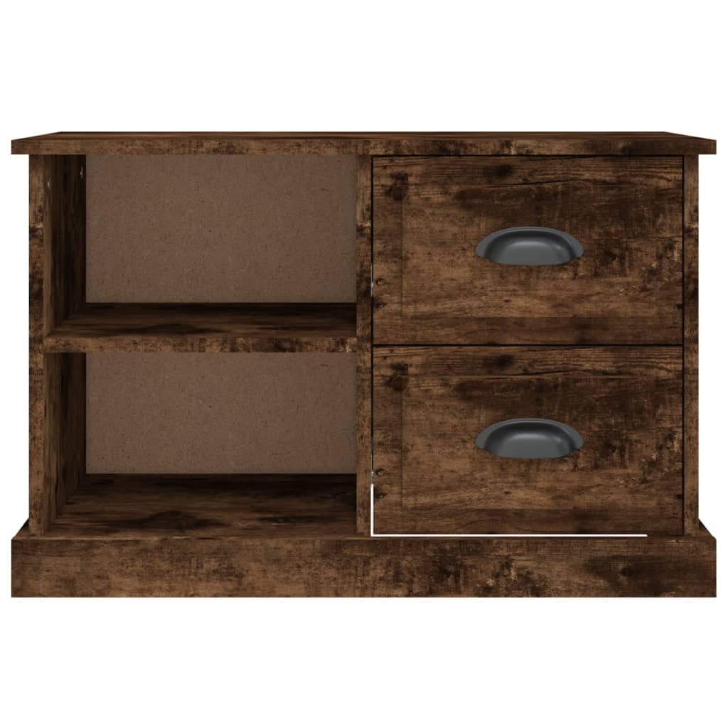 vidaXL Comodă TV, stejar afumat, 73x35,5x47,5 cm, lemn prelucrat vidaXL Comodă TV, stejar afumat, 73x35,5x47,5 cm, lemn prelucrat
