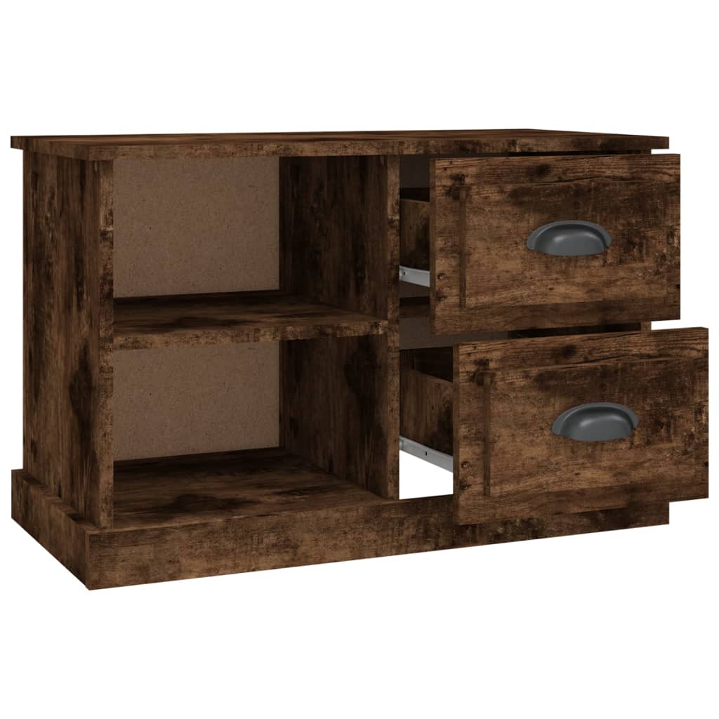 vidaXL Comodă TV, stejar afumat, 73x35,5x47,5 cm, lemn prelucrat vidaXL Comodă TV, stejar afumat, 73x35,5x47,5 cm, lemn prelucrat