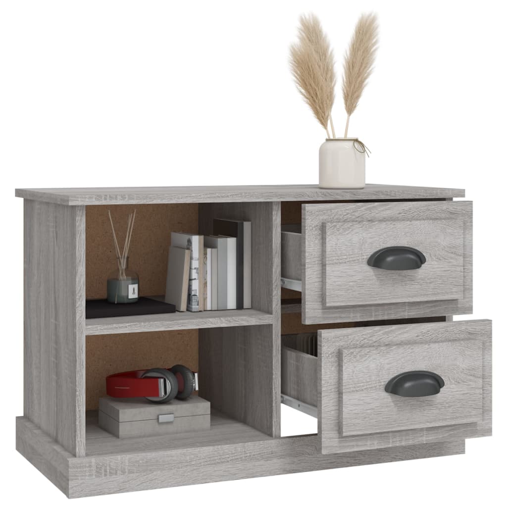 vidaXL Comodă TV, gri sonoma, 73x35,5x47,5 cm, lemn prelucrat vidaXL Comodă TV, gri sonoma, 73x35,5x47,5 cm, lemn prelucrat