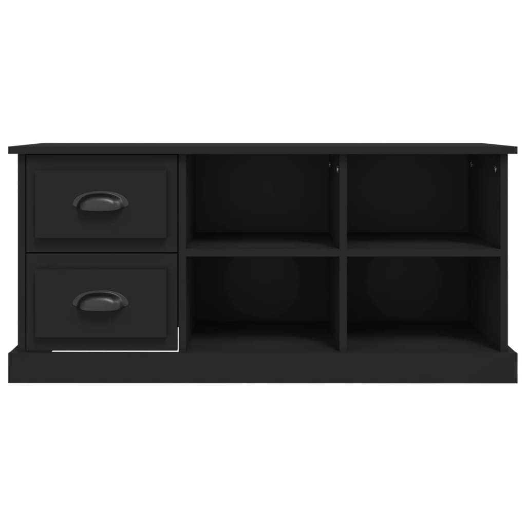 vidaXL Comodă TV, negru, 102x35,5x47,5 cm, lemn prelucrat