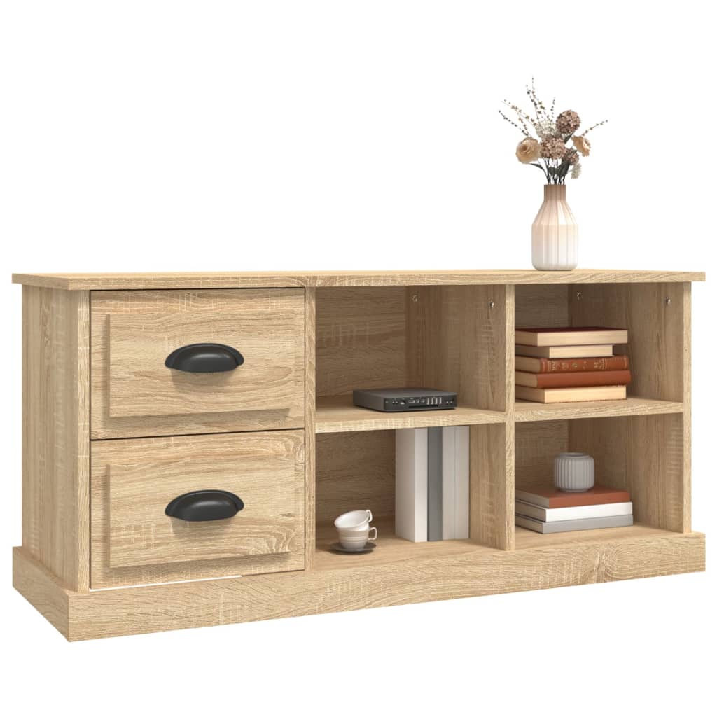 vidaXL Comodă TV, stejar sonoma, 102x35,5x47,5 cm, lemn prelucrat