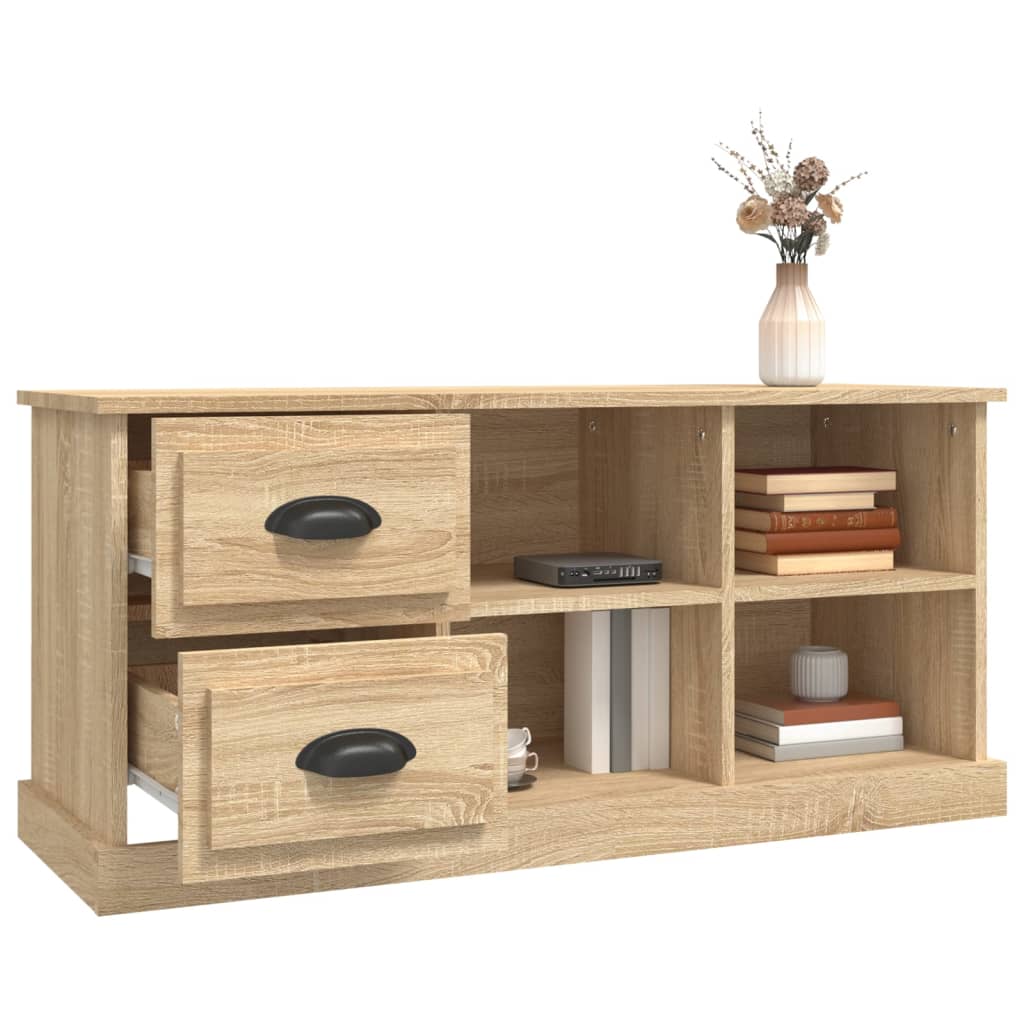 vidaXL Comodă TV, stejar sonoma, 102x35,5x47,5 cm, lemn prelucrat