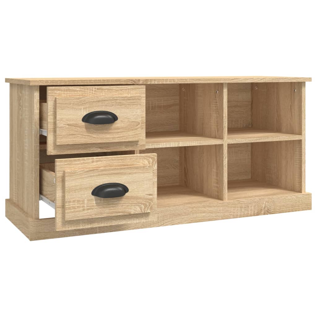 vidaXL Comodă TV, stejar sonoma, 102x35,5x47,5 cm, lemn prelucrat