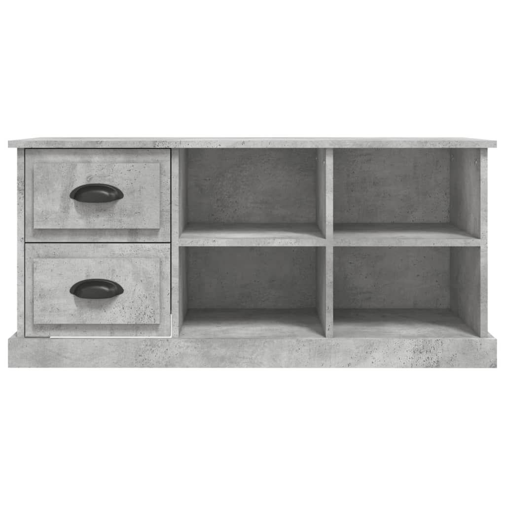 vidaXL Comodă TV, gri beton, 102x35,5x47,5 cm, lemn prelucrat vidaXL Comodă TV, gri beton, 102x35,5x47,5 cm, lemn prelucrat
