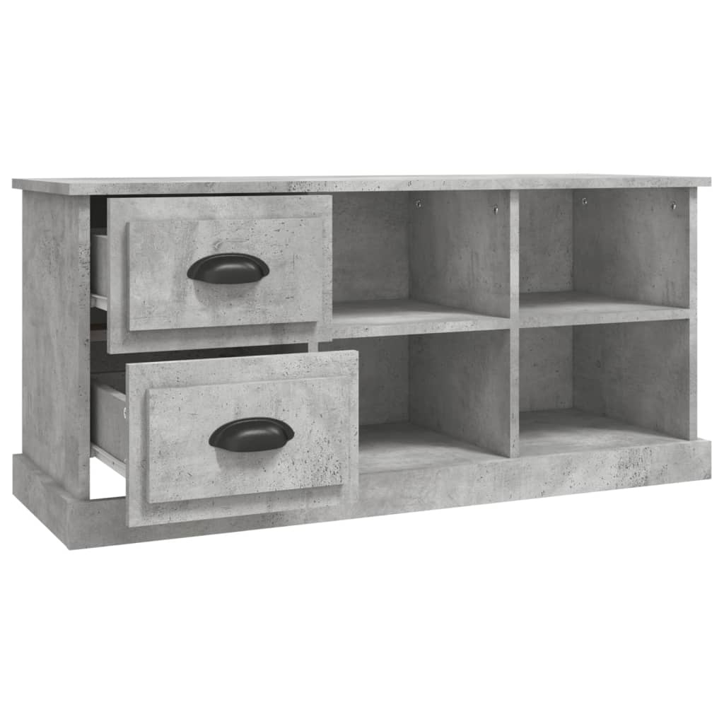 vidaXL Comodă TV, gri beton, 102x35,5x47,5 cm, lemn prelucrat vidaXL Comodă TV, gri beton, 102x35,5x47,5 cm, lemn prelucrat