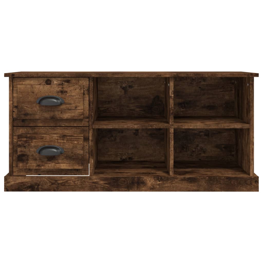 vidaXL Comodă TV, stejar afumat, 102x35,5x47,5 cm, lemn prelucrat vidaXL Comodă TV, stejar afumat, 102x35,5x47,5 cm, lemn prelucrat