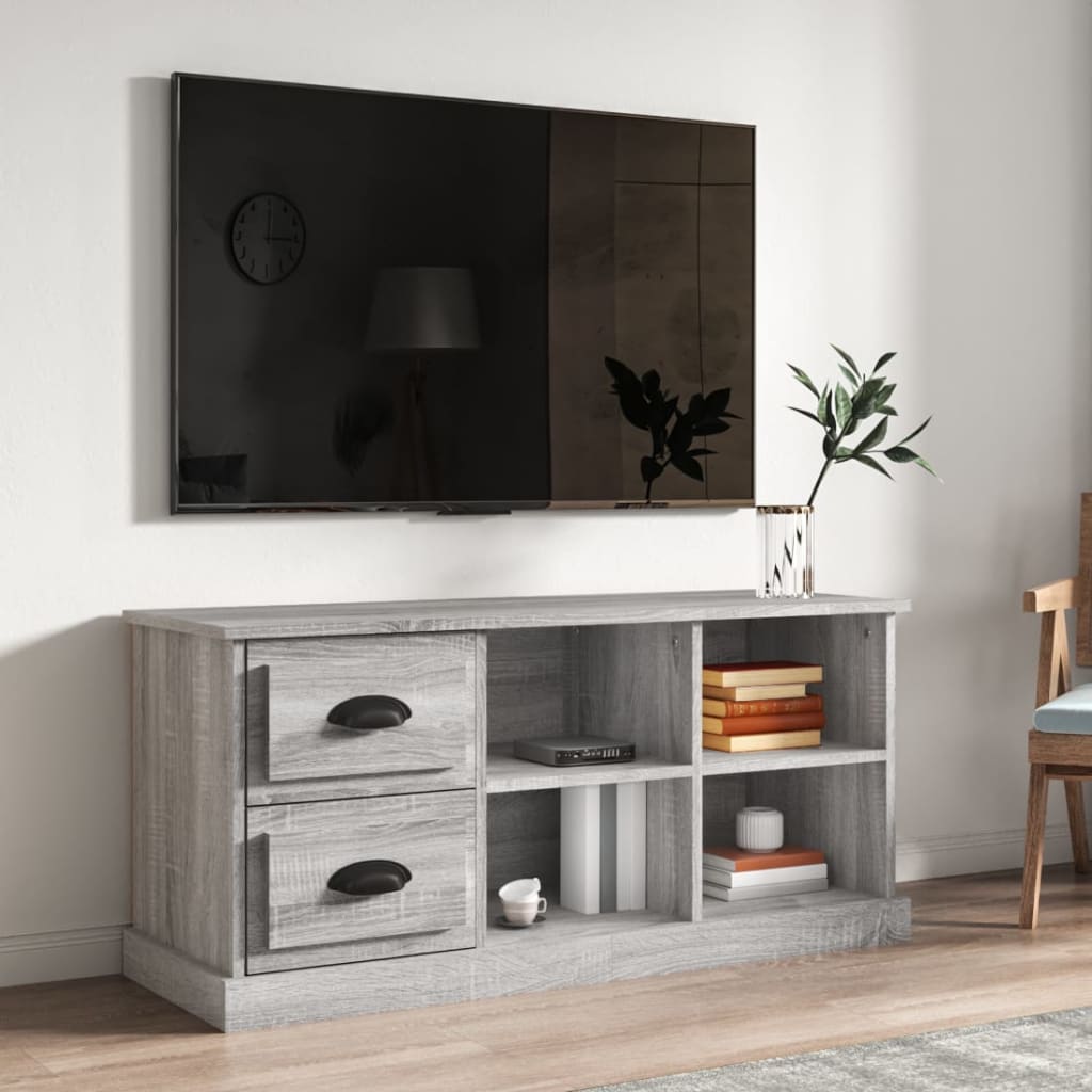 vidaXL Comodă TV, gri sonoma, 102x35,5x47,5 cm, lemn prelucrat vidaXL Comodă TV, gri sonoma, 102x35,5x47,5 cm, lemn prelucrat