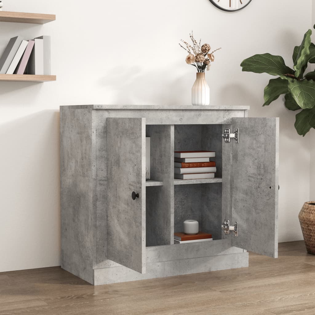 vidaXL Servantă, gri beton, 70x35,5x67,5 cm, lemn prelucrat vidaXL Servantă, gri beton, 70x35,5x67,5 cm, lemn prelucrat