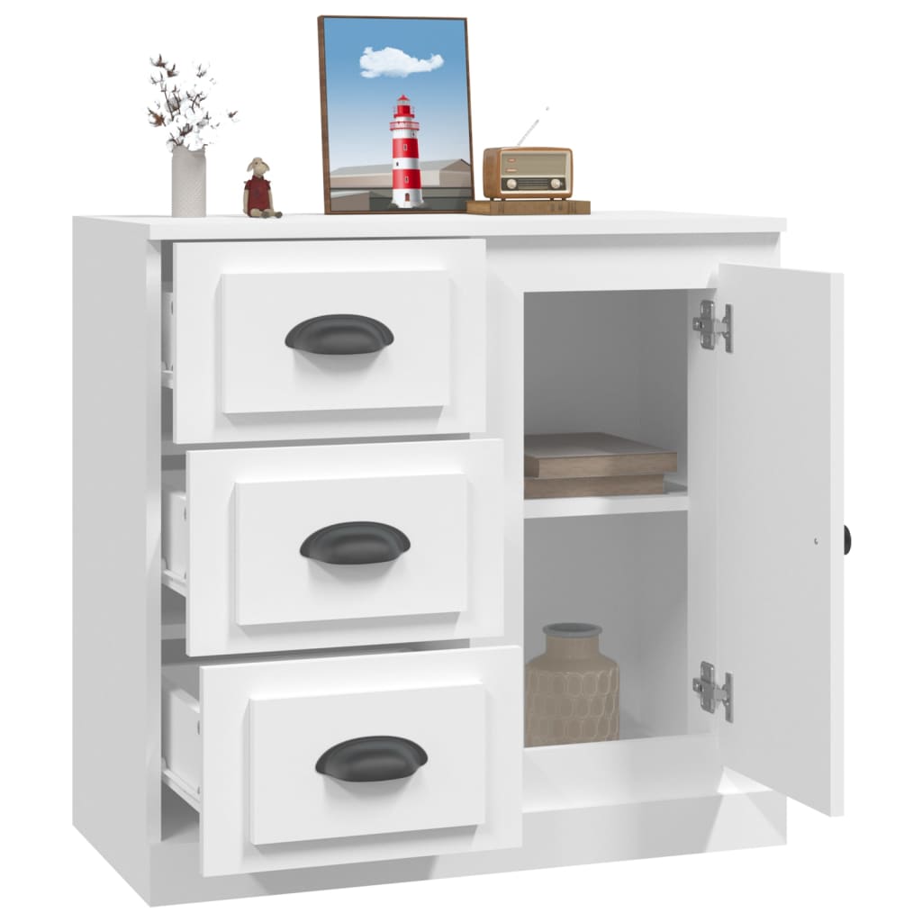 vidaXL Servantă, alb, 70x35,5x67,5 cm, lemn prelucrat