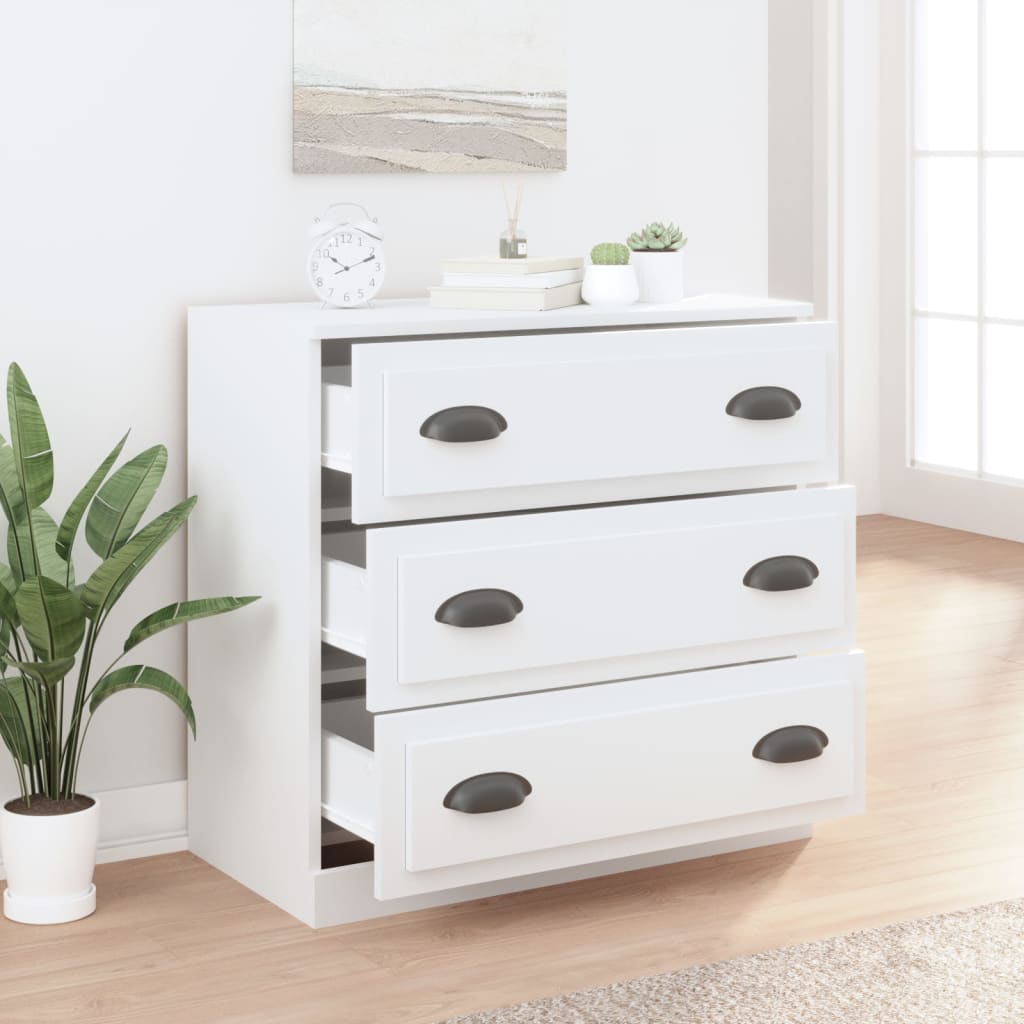 vidaXL Servantă, alb, 70x35,5x67,5 cm, lemn prelucrat