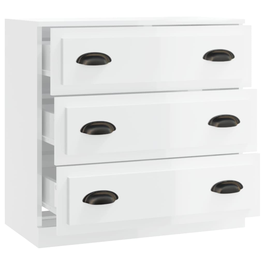 vidaXL Servantă, alb extralucios, 70x35,5x67,5 cm, lemn prelucrat vidaXL Servantă, alb extralucios, 70x35,5x67,5 cm, lemn prelucrat
