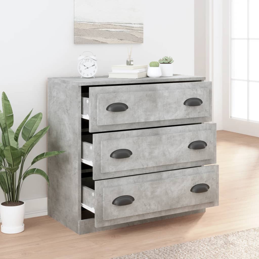 vidaXL Servantă, gri beton, 70x35,5x67,5 cm, lemn prelucrat