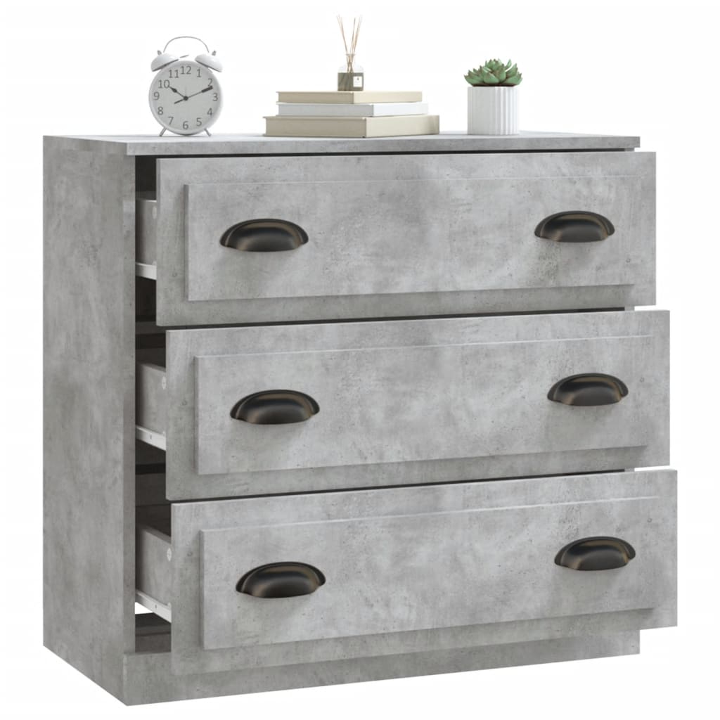 vidaXL Servantă, gri beton, 70x35,5x67,5 cm, lemn prelucrat