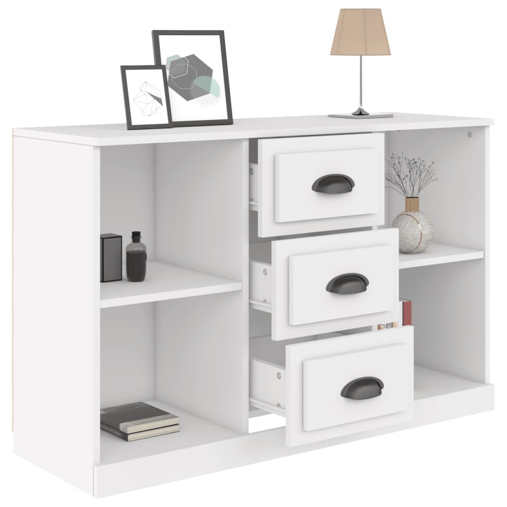 vidaXL Servantă, alb, 104,5x35,5x67,5 cm, lemn prelucrat vidaXL Servantă, alb, 104,5x35,5x67,5 cm, lemn prelucrat