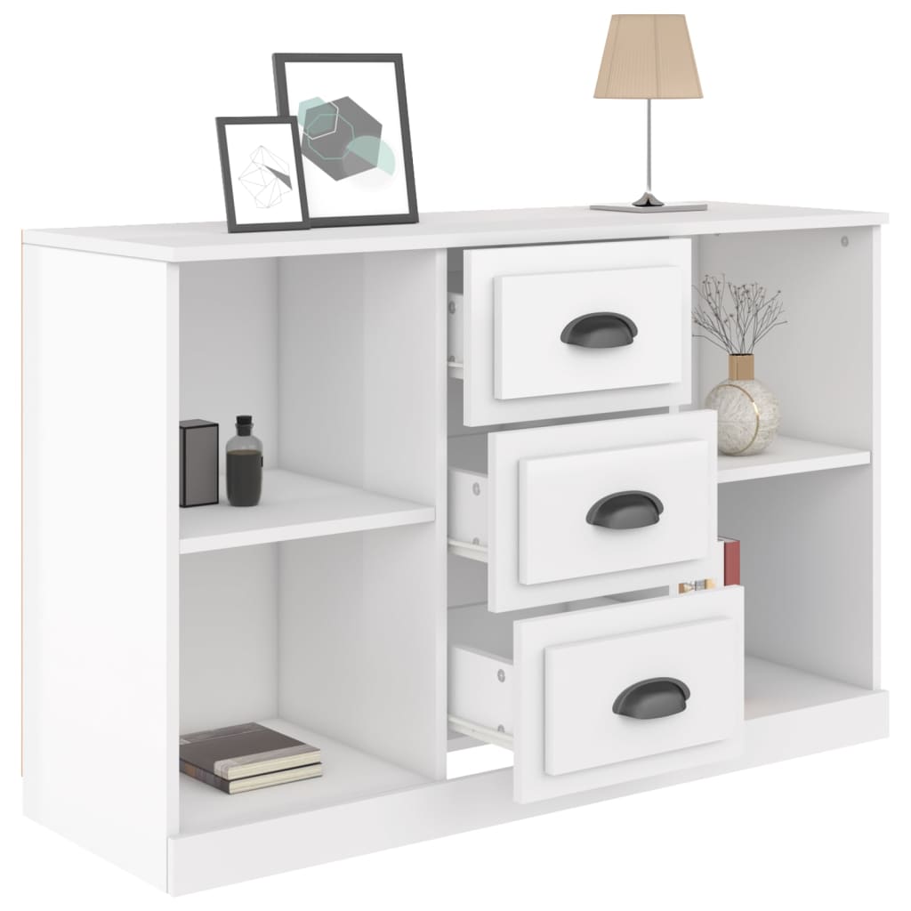 vidaXL Servantă, alb extralucios, 104,5x35,5x67,5 cm, lemn prelucrat
