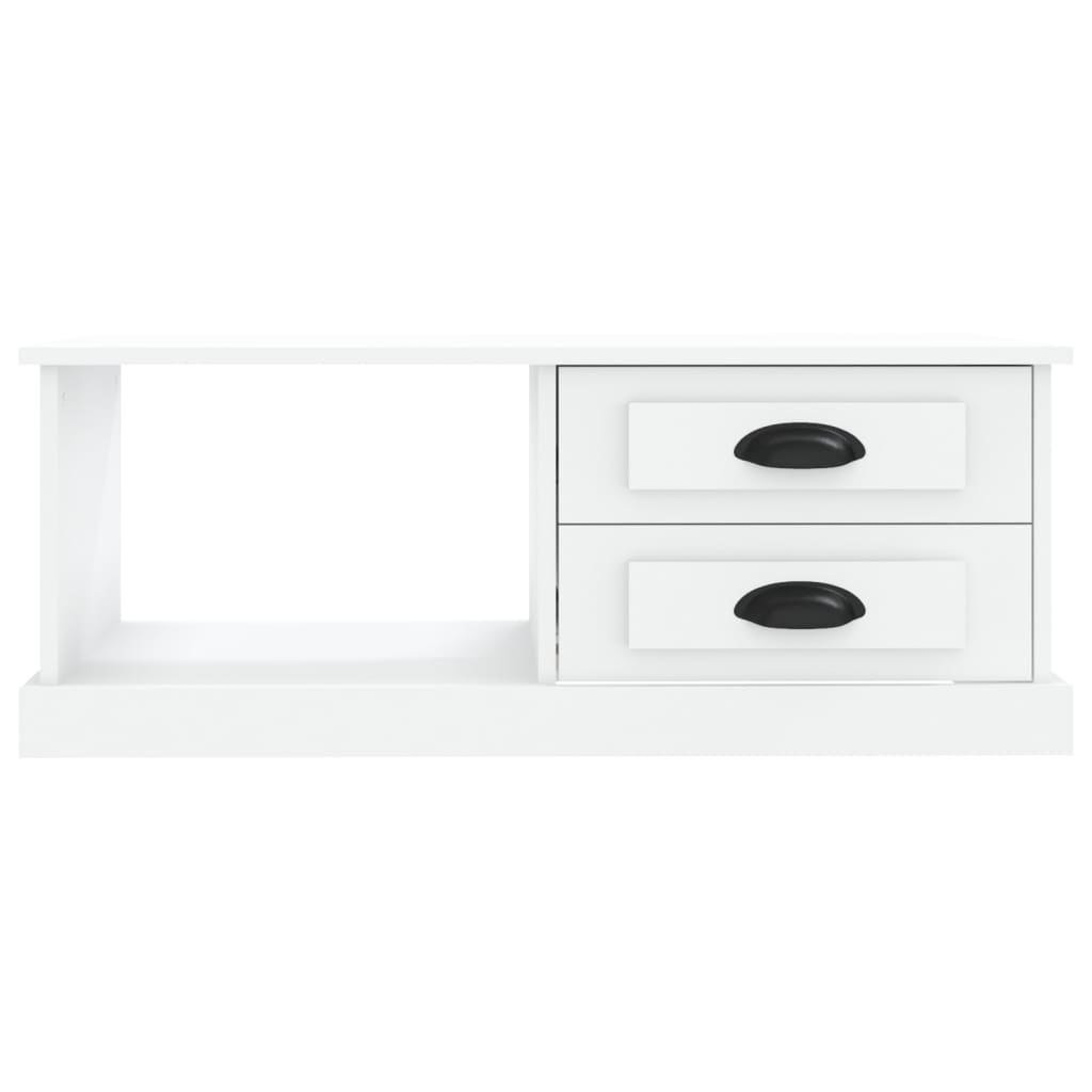 vidaXL Măsuță de cafea, alb, 90x50x35 cm, lemn prelucrat vidaXL Măsuță de cafea, alb, 90x50x35 cm, lemn prelucrat