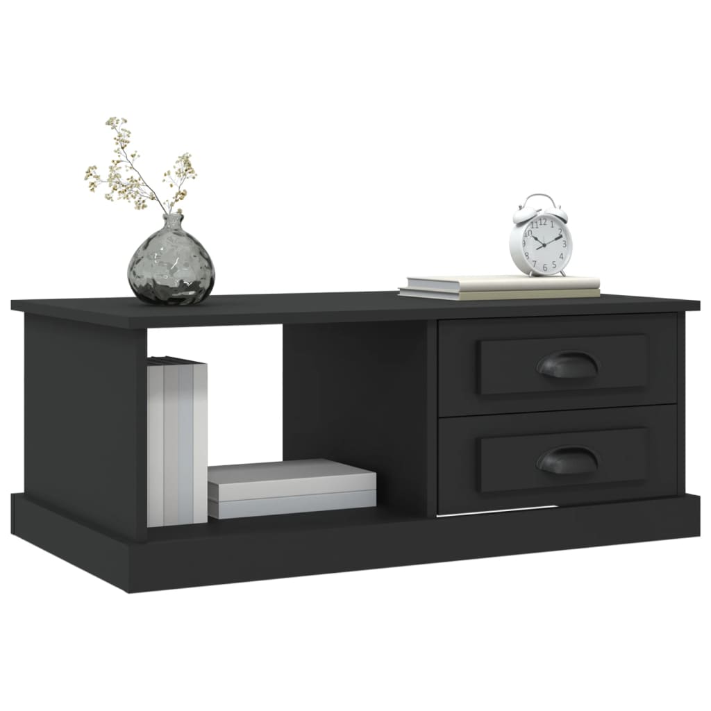 vidaXL Măsuță de cafea, negru, 90x50x35 cm, lemn prelucrat vidaXL Măsuță de cafea, negru, 90x50x35 cm, lemn prelucrat