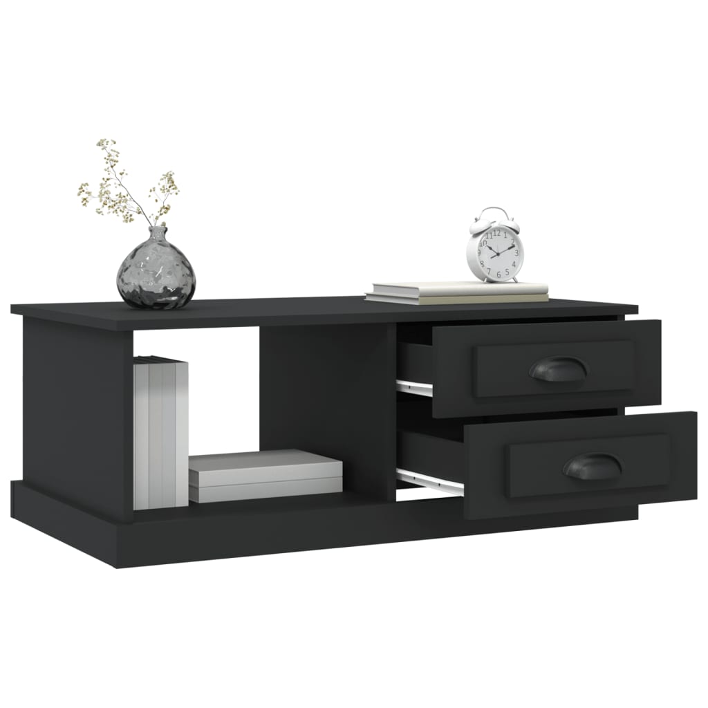 vidaXL Măsuță de cafea, negru, 90x50x35 cm, lemn prelucrat vidaXL Măsuță de cafea, negru, 90x50x35 cm, lemn prelucrat