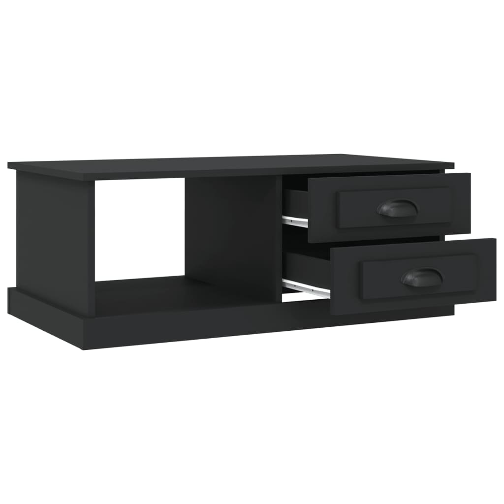 vidaXL Măsuță de cafea, negru, 90x50x35 cm, lemn prelucrat vidaXL Măsuță de cafea, negru, 90x50x35 cm, lemn prelucrat