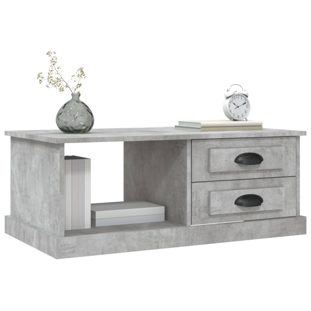 vidaXL Măsuță de cafea, gri beton, 90x50x35 cm, lemn compozit vidaXL Măsuță de cafea, gri beton, 90x50x35 cm, lemn compozit