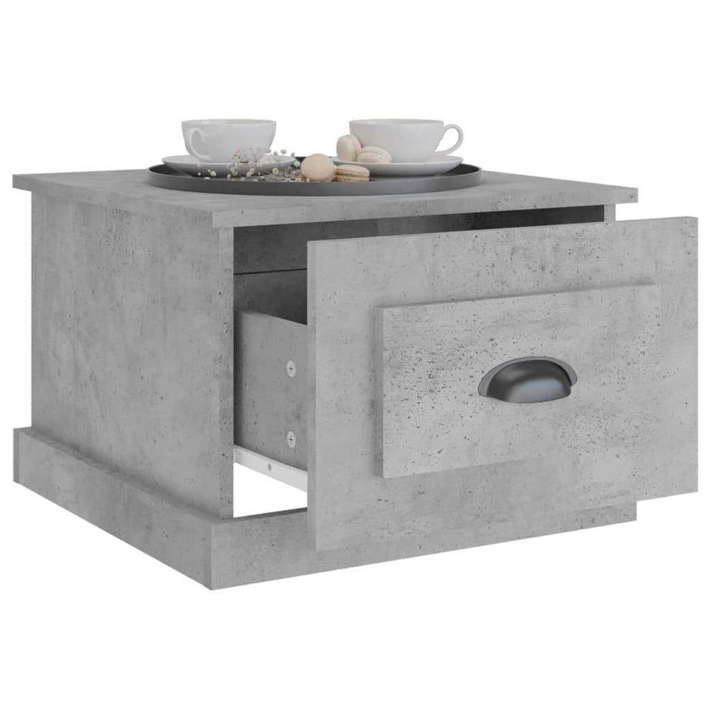 vidaXL Măsuță de cafea, gri beton, 50x50x35 cm, lemn prelucrat vidaXL Măsuță de cafea, gri beton, 50x50x35 cm, lemn prelucrat