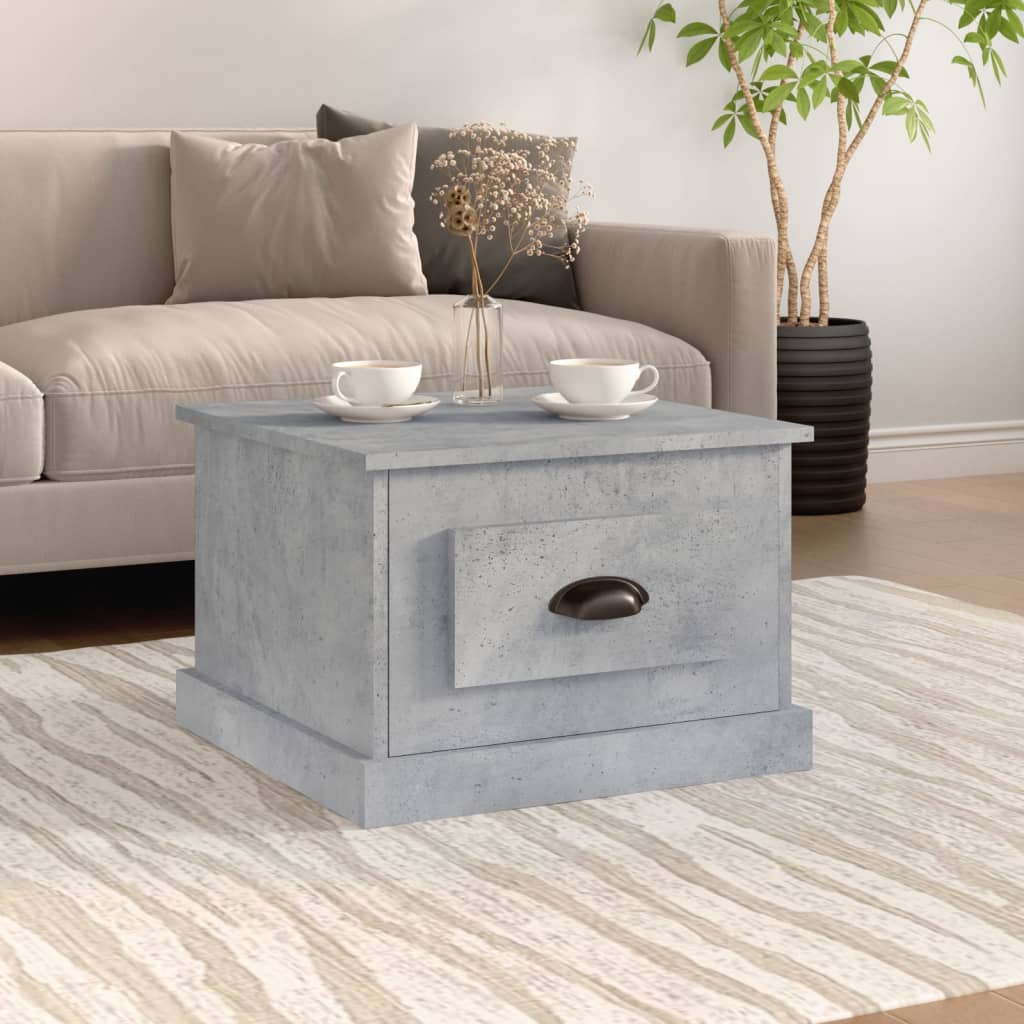 vidaXL Măsuță de cafea, gri beton, 50x50x35 cm, lemn prelucrat vidaXL Măsuță de cafea, gri beton, 50x50x35 cm, lemn prelucrat