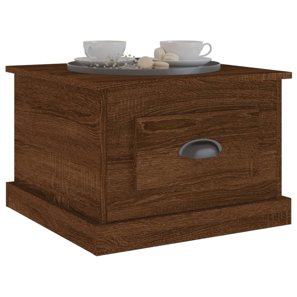 vidaXL Măsuță de cafea, stejar maro, 50x50x35 cm, lemn prelucrat vidaXL Măsuță de cafea, stejar maro, 50x50x35 cm, lemn prelucrat