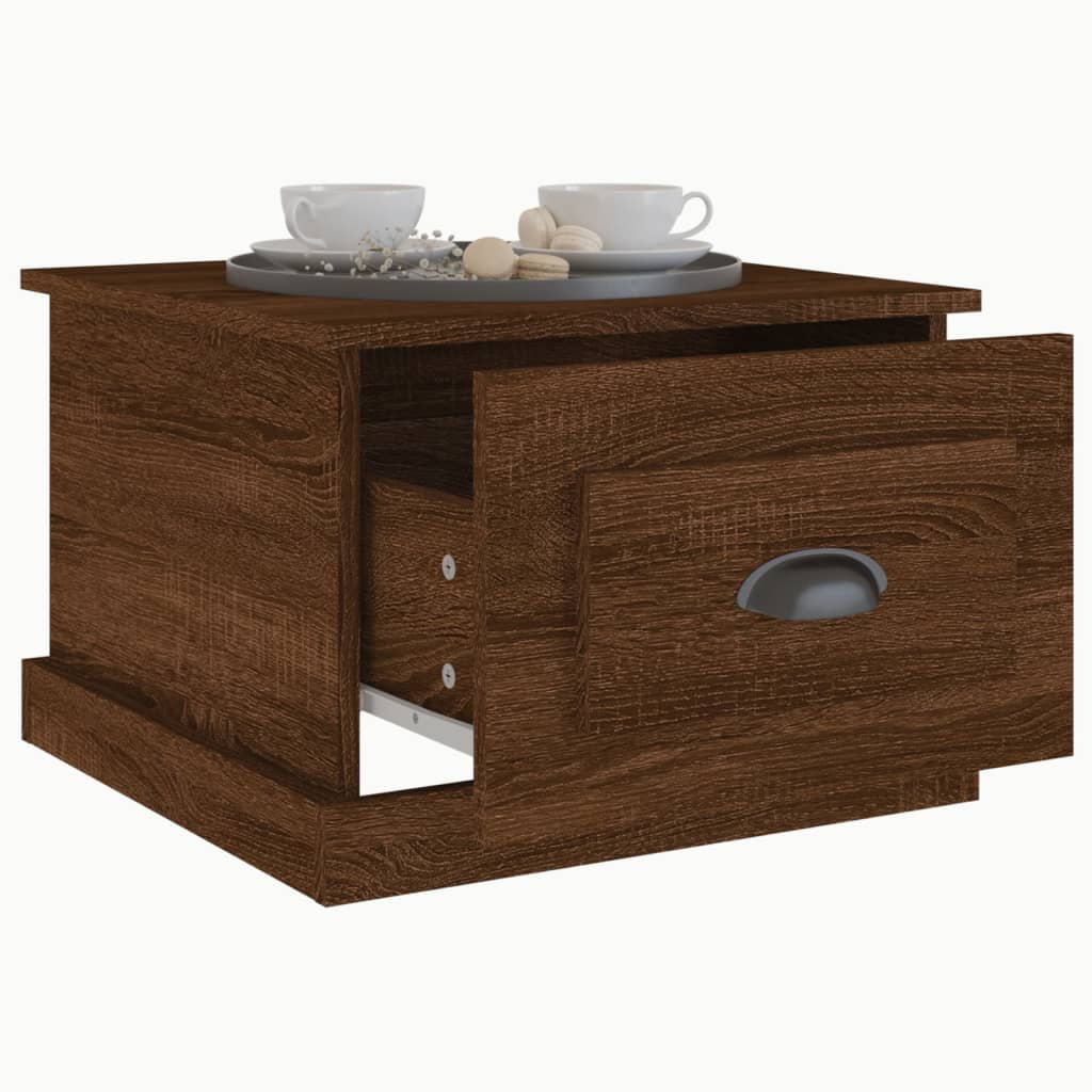 vidaXL Măsuță de cafea, stejar maro, 50x50x35 cm, lemn prelucrat vidaXL Măsuță de cafea, stejar maro, 50x50x35 cm, lemn prelucrat