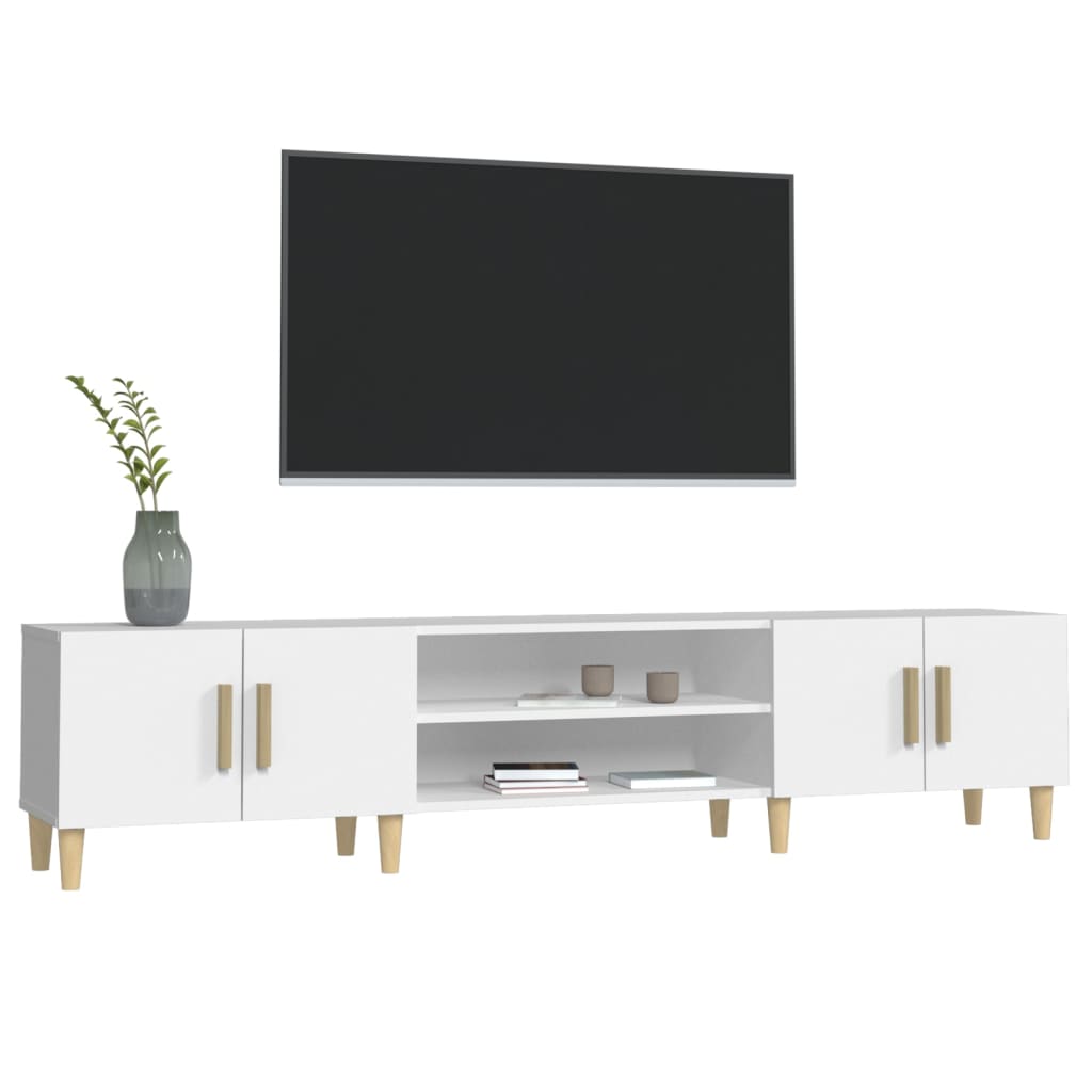 vidaXL Comodă TV, alb, 180x31,5x40 cm, lemn prelucrat