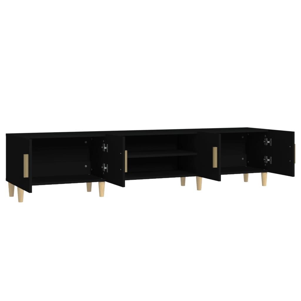 vidaXL Comodă TV, negru, 180x31,5x40 cm, lemn prelucrat
