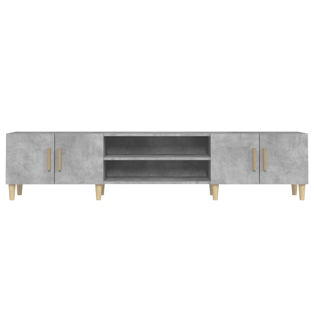 vidaXL Comodă TV, gri beton, 180x31,5x40 cm, lemn prelucrat
