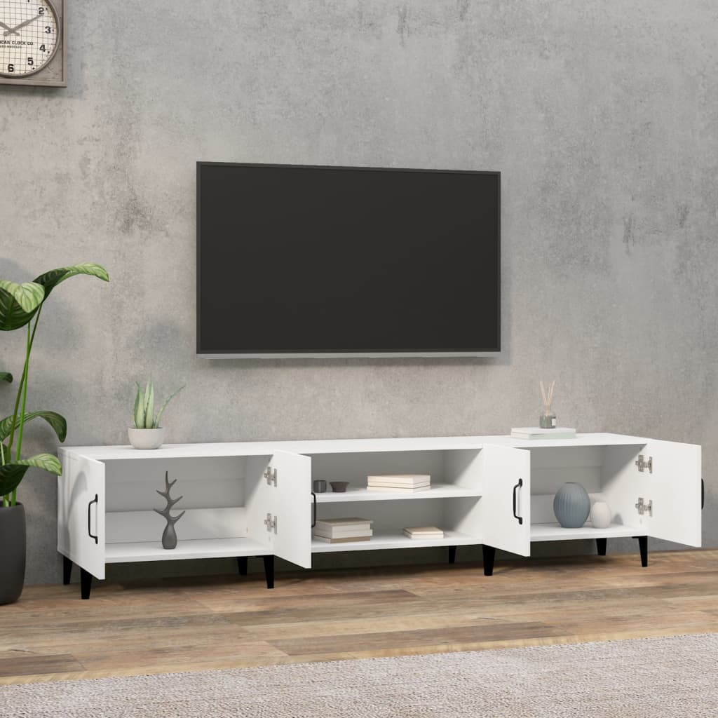 vidaXL Comodă TV, alb, 180x31,5x40 cm, lemn prelucrat vidaXL Comodă TV, alb, 180x31,5x40 cm, lemn prelucrat