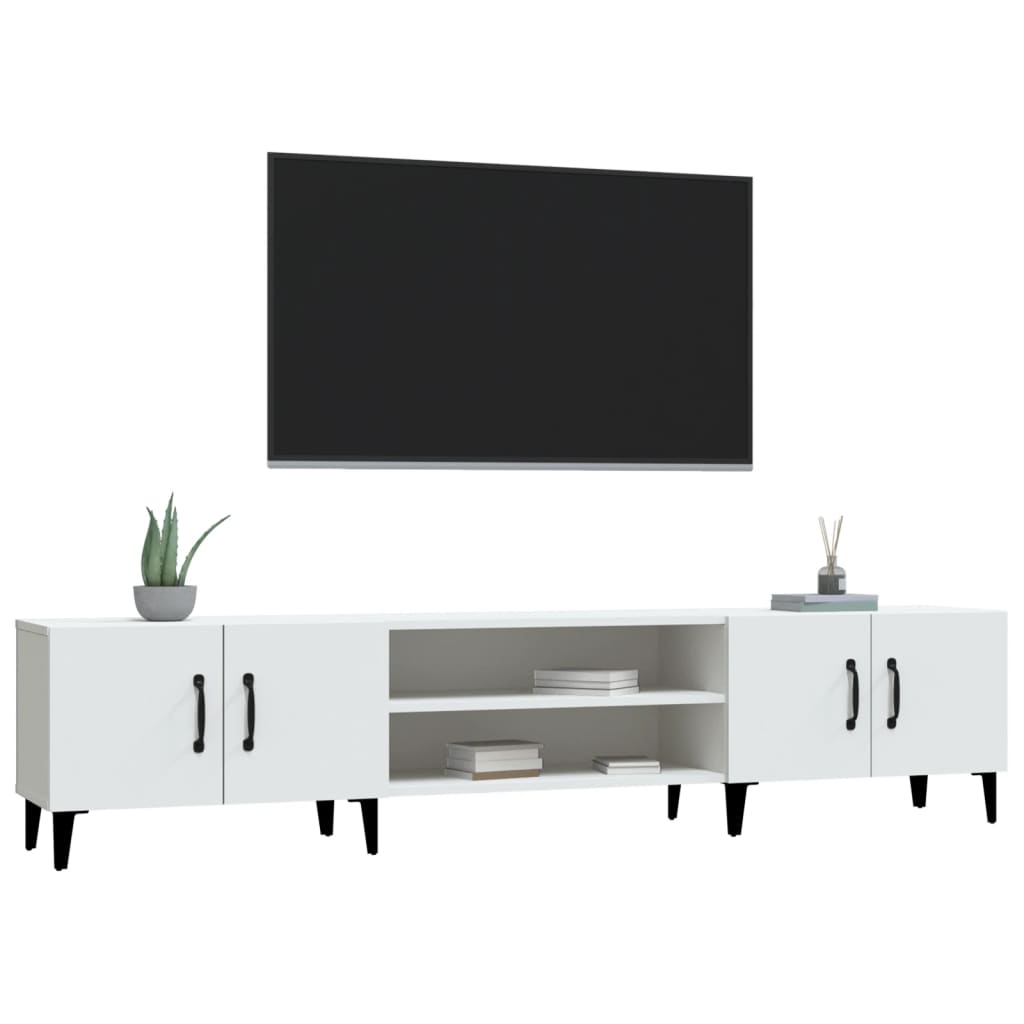 vidaXL Comodă TV, alb, 180x31,5x40 cm, lemn prelucrat vidaXL Comodă TV, alb, 180x31,5x40 cm, lemn prelucrat
