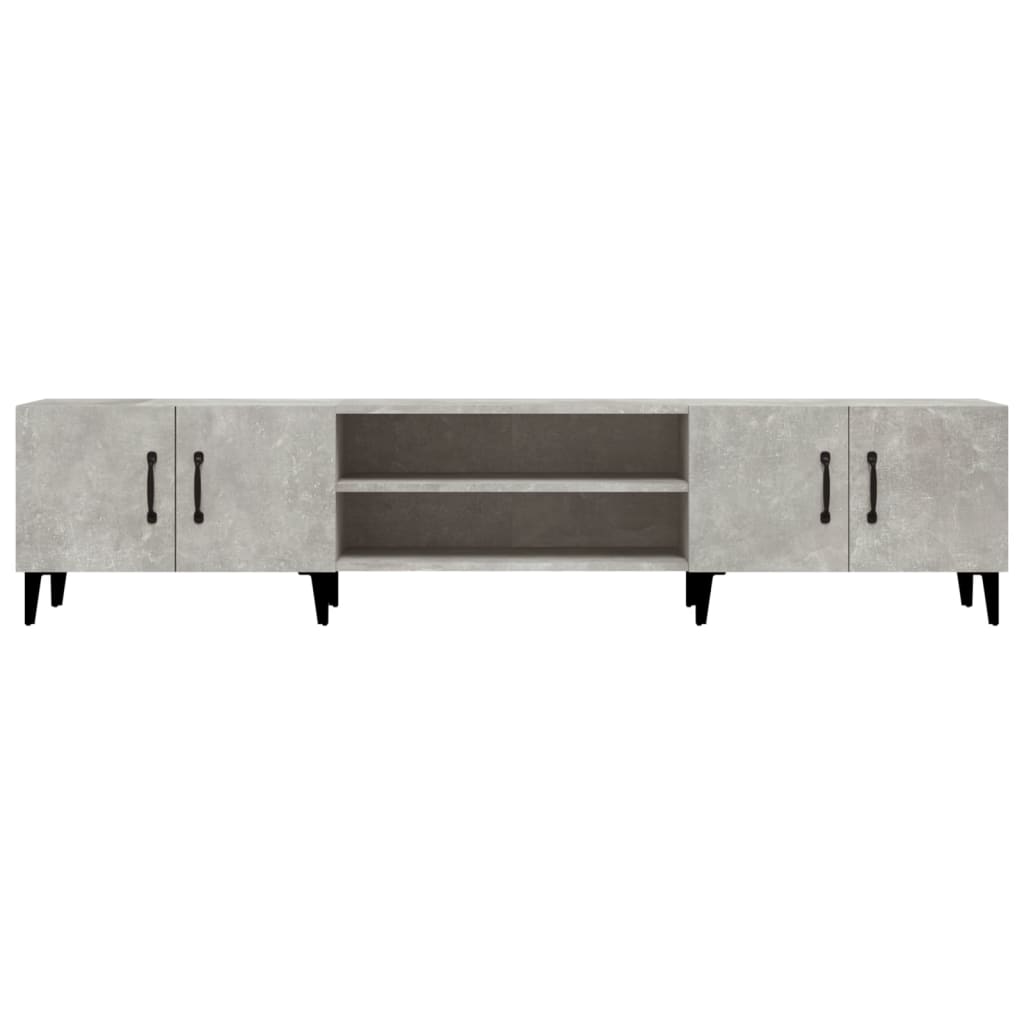 vidaXL Comodă TV, gri beton, 180x31,5x40 cm, lemn prelucrat vidaXL Comodă TV, gri beton, 180x31,5x40 cm, lemn prelucrat