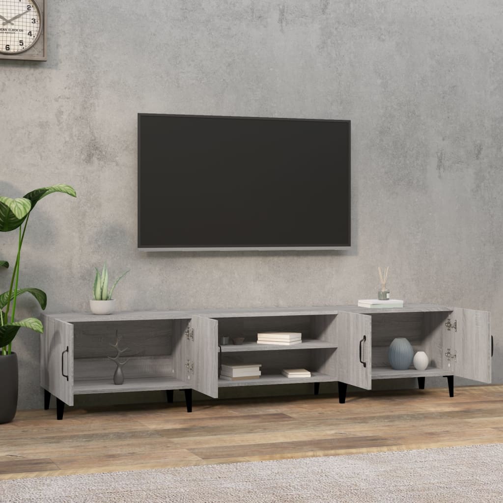 vidaXL Comodă TV, gri sonoma, 180x31,5x40 cm, lemn prelucrat vidaXL Comodă TV, gri sonoma, 180x31,5x40 cm, lemn prelucrat