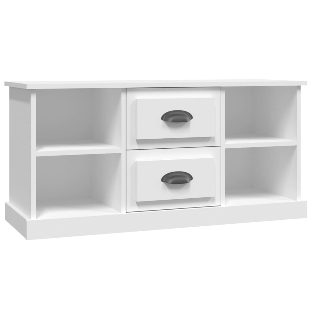 vidaXL Comodă TV, alb, 99,5x35,5x48 cm, lemn prelucrat vidaXL Comodă TV, alb, 99,5x35,5x48 cm, lemn prelucrat