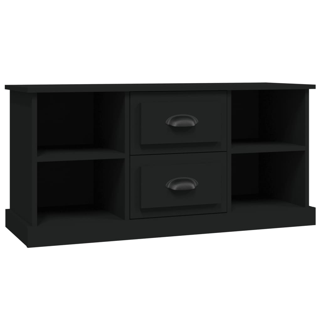 vidaXL Comodă TV, negru, 99,5x35,5x48 cm, lemn prelucrat vidaXL Comodă TV, negru, 99,5x35,5x48 cm, lemn prelucrat