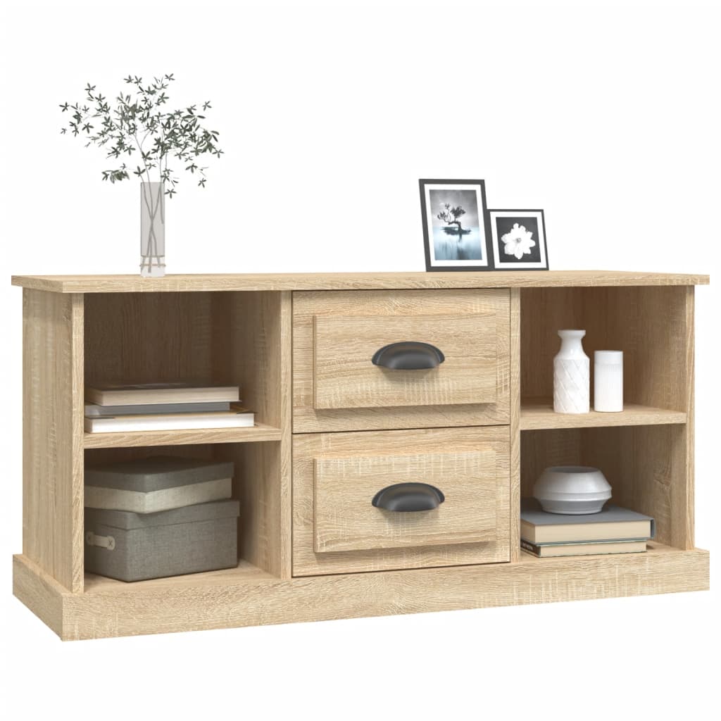 vidaXL Comodă TV, stejar sonoma, 99,5x35,5x48 cm, lemn prelucrat