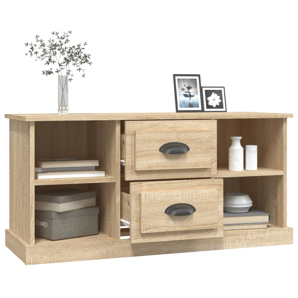 vidaXL Comodă TV, stejar sonoma, 99,5x35,5x48 cm, lemn prelucrat