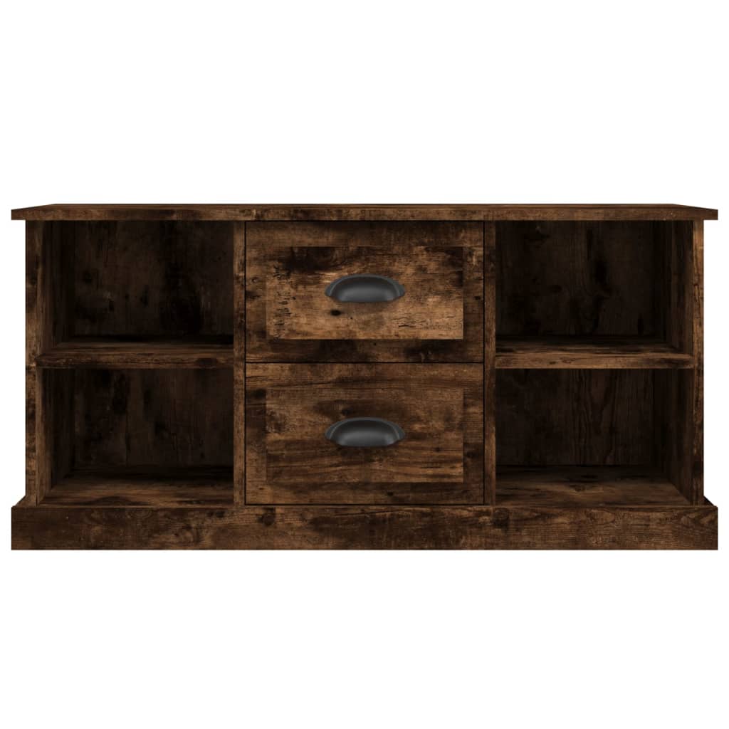 vidaXL Comodă TV, stejar fumuriu, 99,5x35,5x48 cm, lemn prelucrat