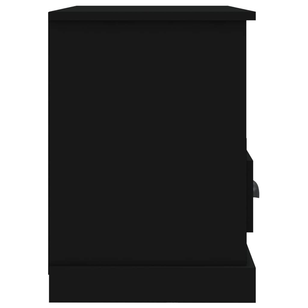 vidaXL Comodă TV, negru, 80x35x50 cm, lemn prelucrat