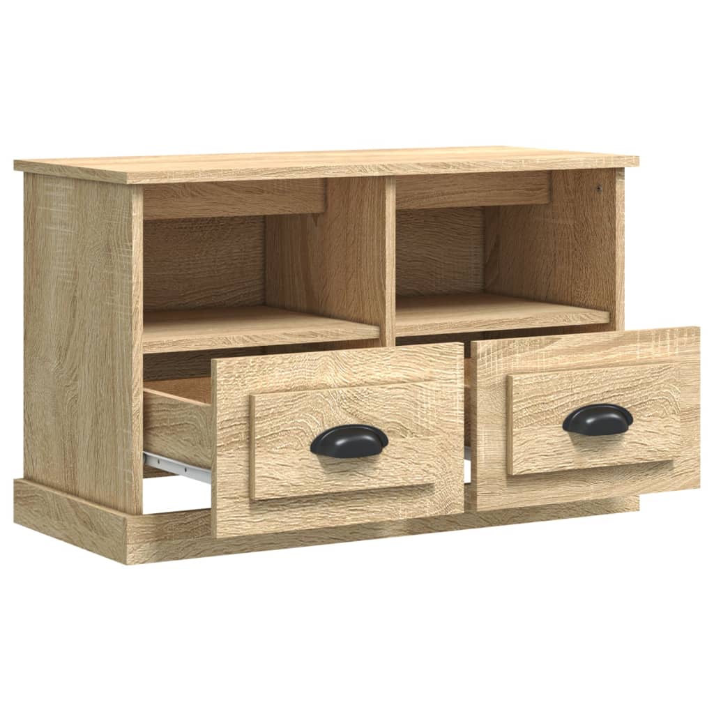 vidaXL Comodă TV, stejar sonoma, 80x35x50 cm, lemn prelucrat