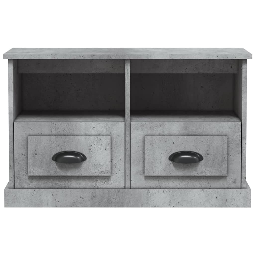 vidaXL Comodă TV, gri beton, 80x35x50 cm, lemn prelucrat vidaXL Comodă TV, gri beton, 80x35x50 cm, lemn prelucrat