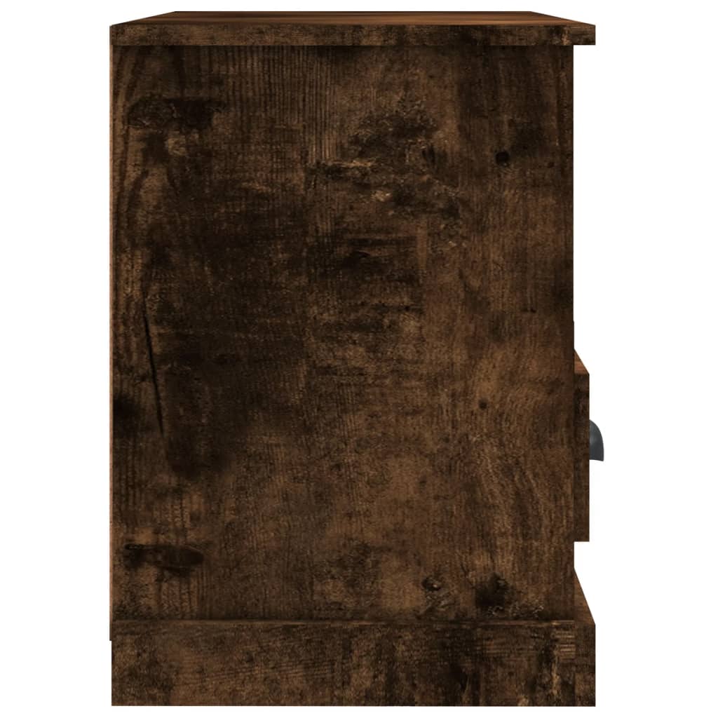 vidaXL Comodă TV, stejar afumat, 80x35x50 cm, lemn prelucrat vidaXL Comodă TV, stejar afumat, 80x35x50 cm, lemn prelucrat