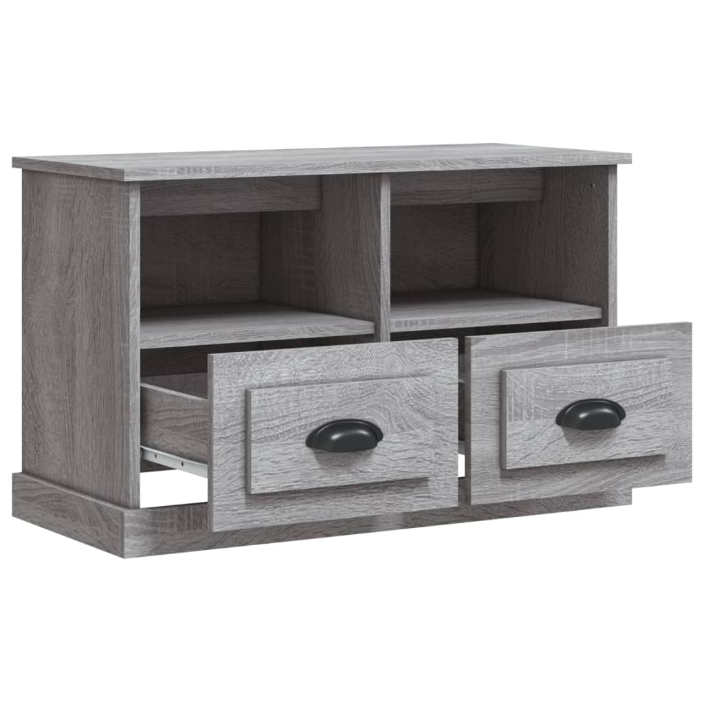 vidaXL Comodă TV, gri sonoma, 80x35x50 cm, lemn prelucrat vidaXL Comodă TV, gri sonoma, 80x35x50 cm, lemn prelucrat