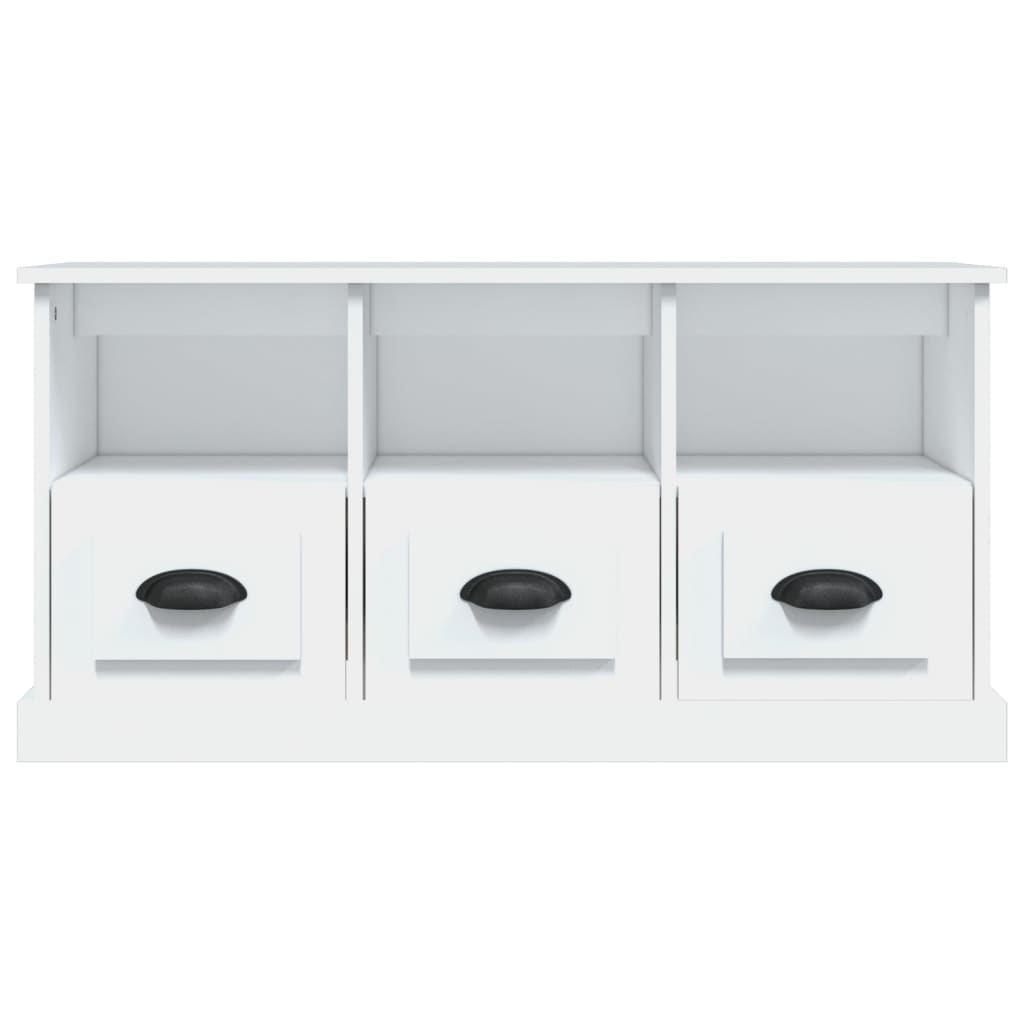 vidaXL Comodă TV, alb, 100x35x50 cm, lemn prelucrat vidaXL Comodă TV, alb, 100x35x50 cm, lemn prelucrat