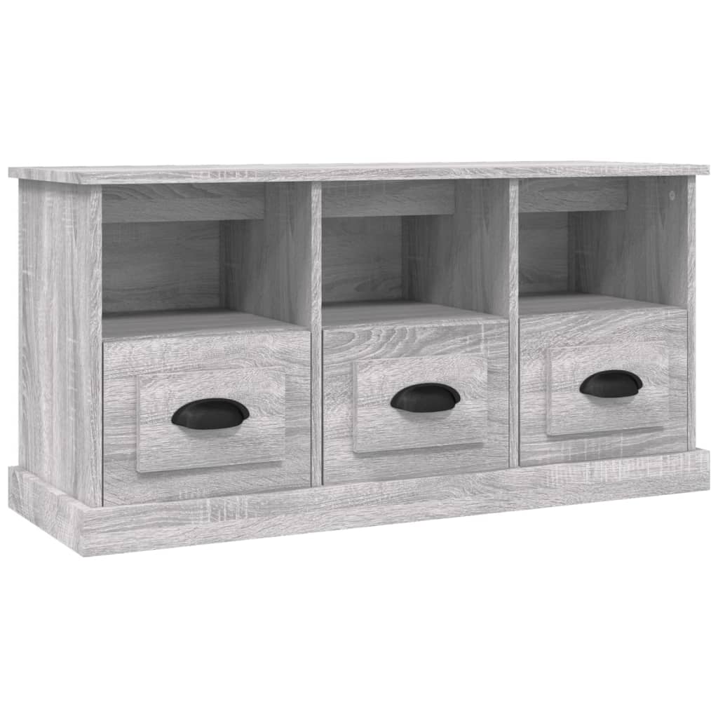 vidaXL Comodă TV, gri sonoma, 100x35x50 cm, lemn prelucrat