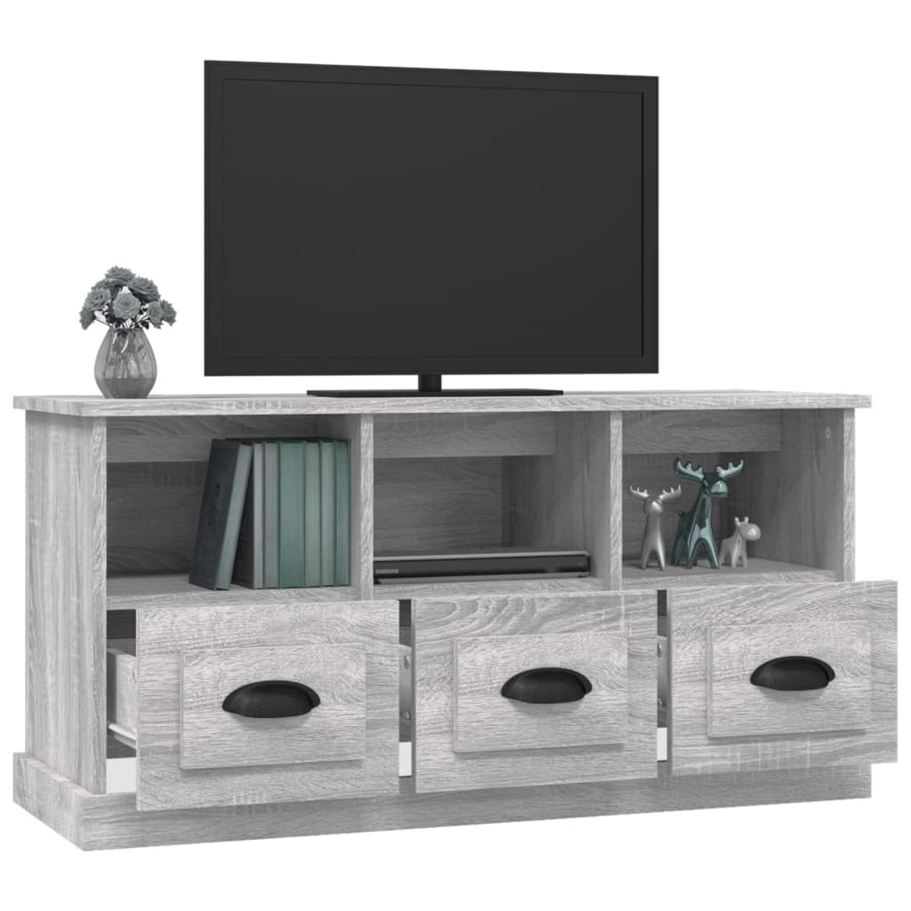 vidaXL Comodă TV, gri sonoma, 100x35x50 cm, lemn prelucrat