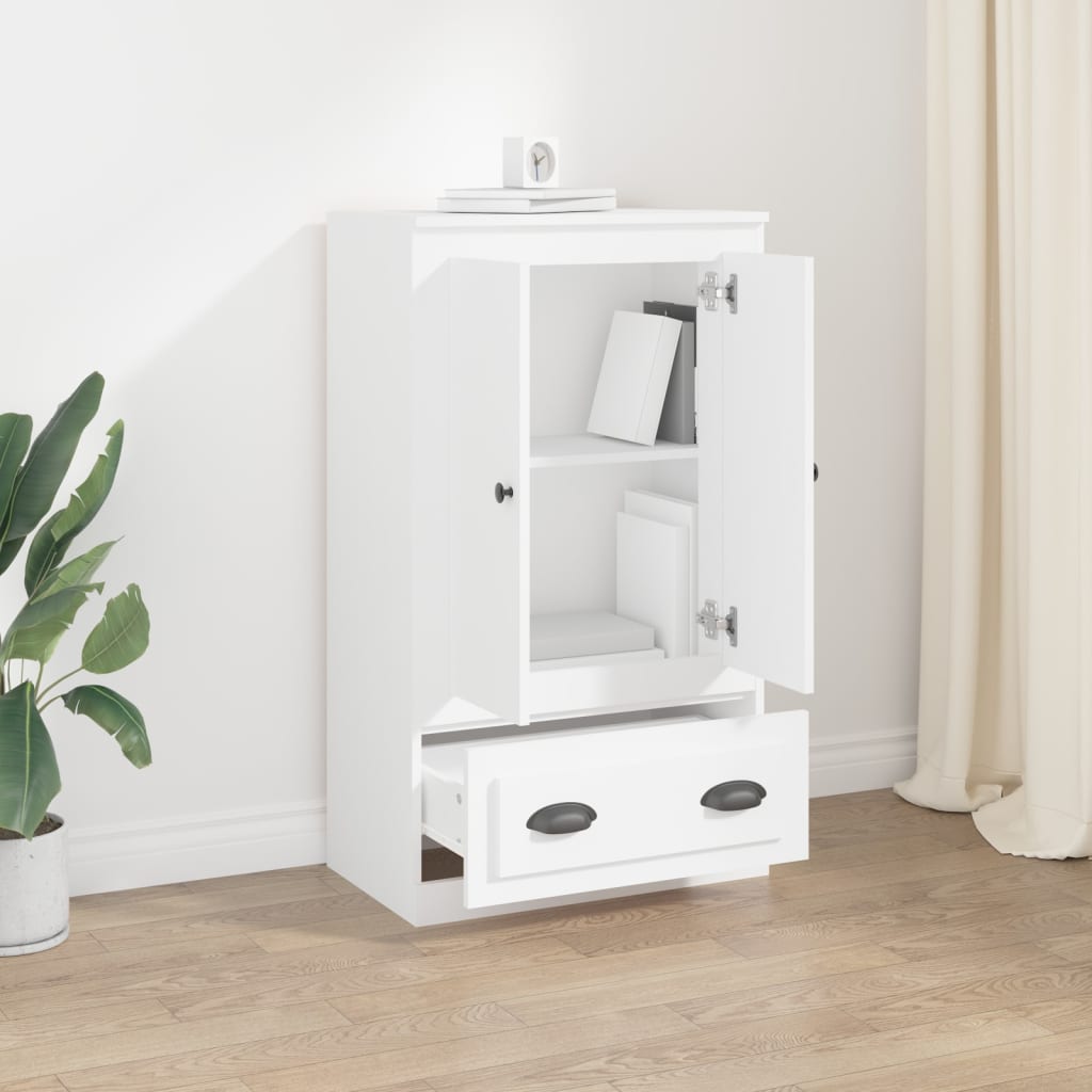 vidaXL Dulap înalt, alb, 60x35,5x103,5 cm, lemn prelucrat
