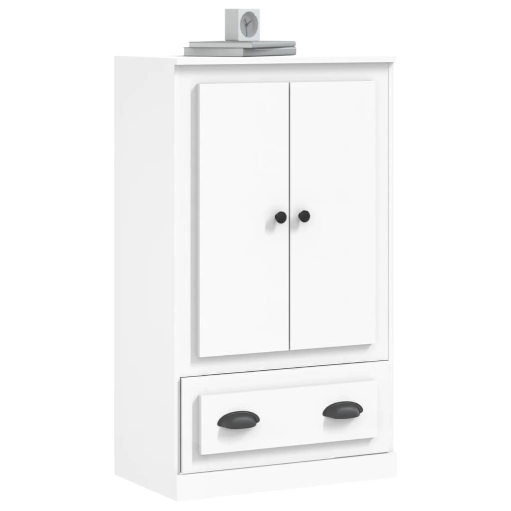 vidaXL Dulap înalt, alb, 60x35,5x103,5 cm, lemn prelucrat